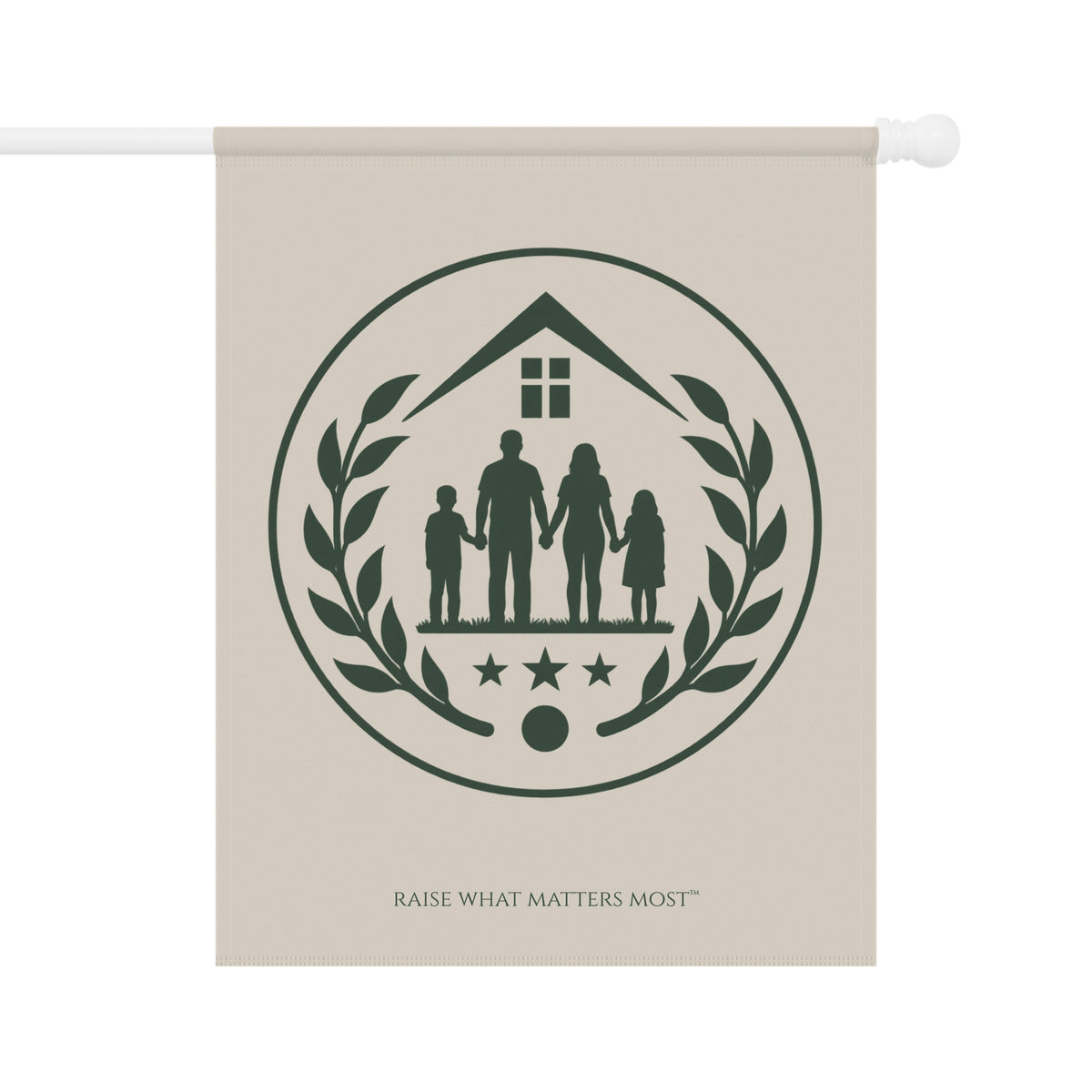 The Original Family Banner™ | Garden Flag | Cream
