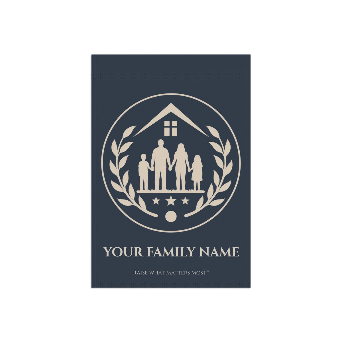The Original Family Banner™ | Personalized Garden Flag | Navy