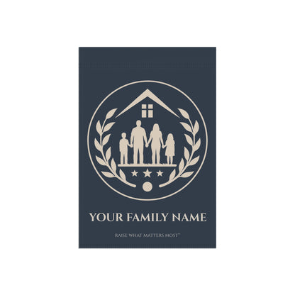 The Original Family Banner™ | Personalized Garden Flag | Navy