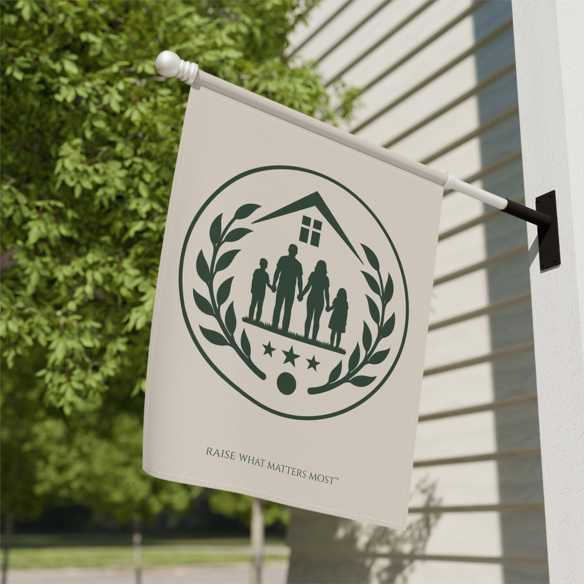 The Original Family Banner™ | Garden Flag | Cream