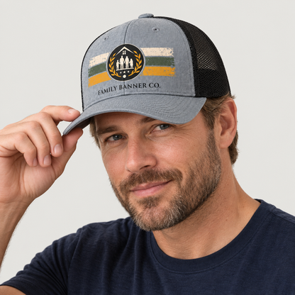 Family Banner Co. Heritage Stripe Trucker Hat