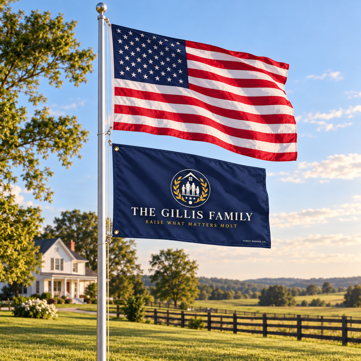 Personalized Family Flag — Raise What Matters Most