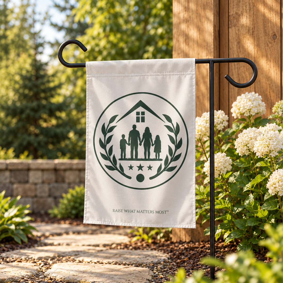The Original Family Banner™ | Garden Flag | Cream