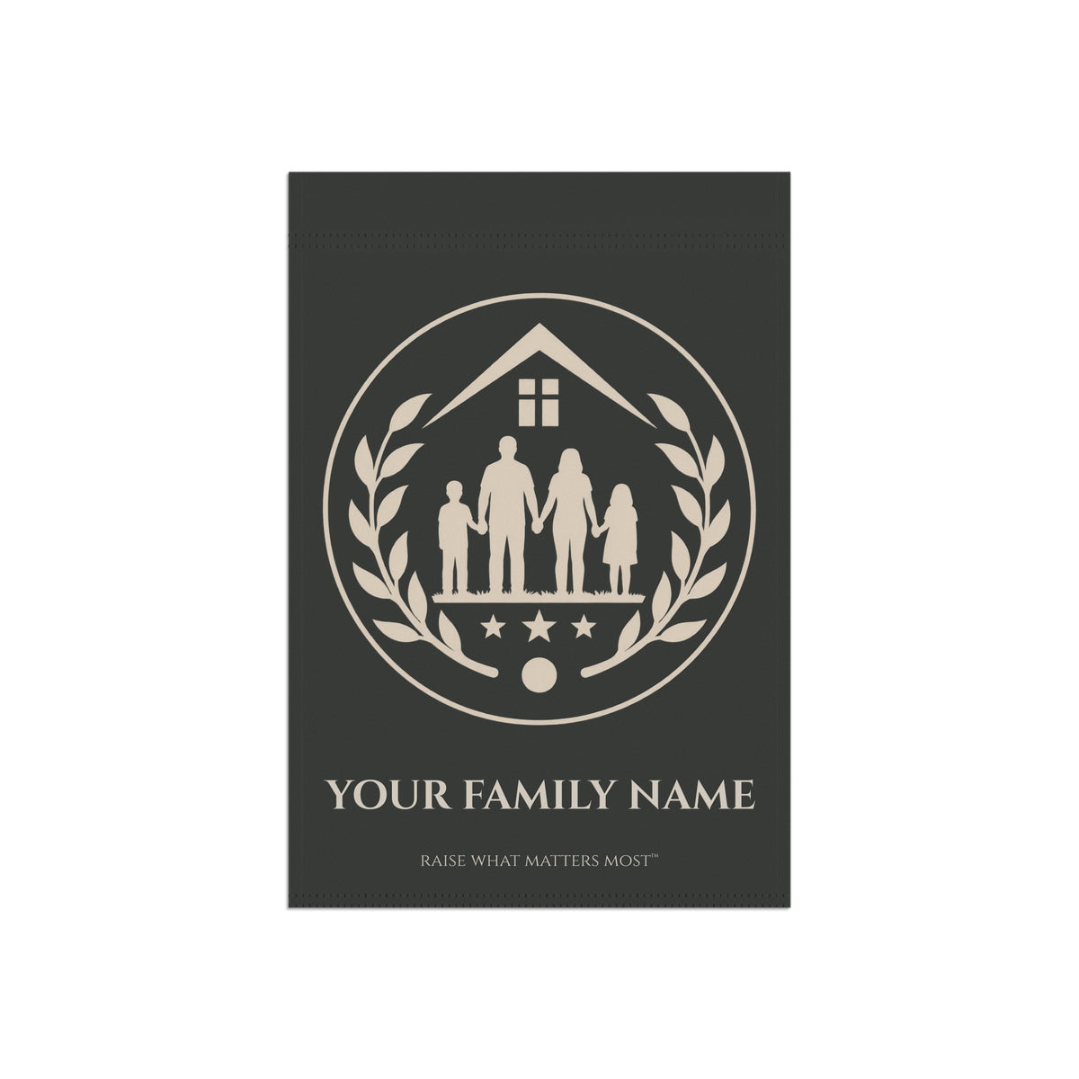 The Original Family Banner™ | Personalized Garden Flag | Charcoal