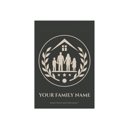 The Original Family Banner™ | Personalized Garden Flag | Charcoal