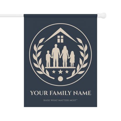The Original Family Banner™ | Personalized Garden Flag | Navy