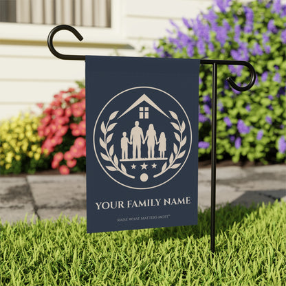 The Original Family Banner™ | Personalized Garden Flag | Navy