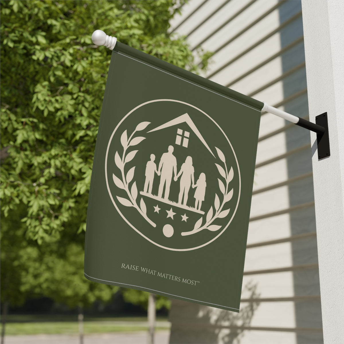 The Original Family Banner™ | Garden Flag | Olive