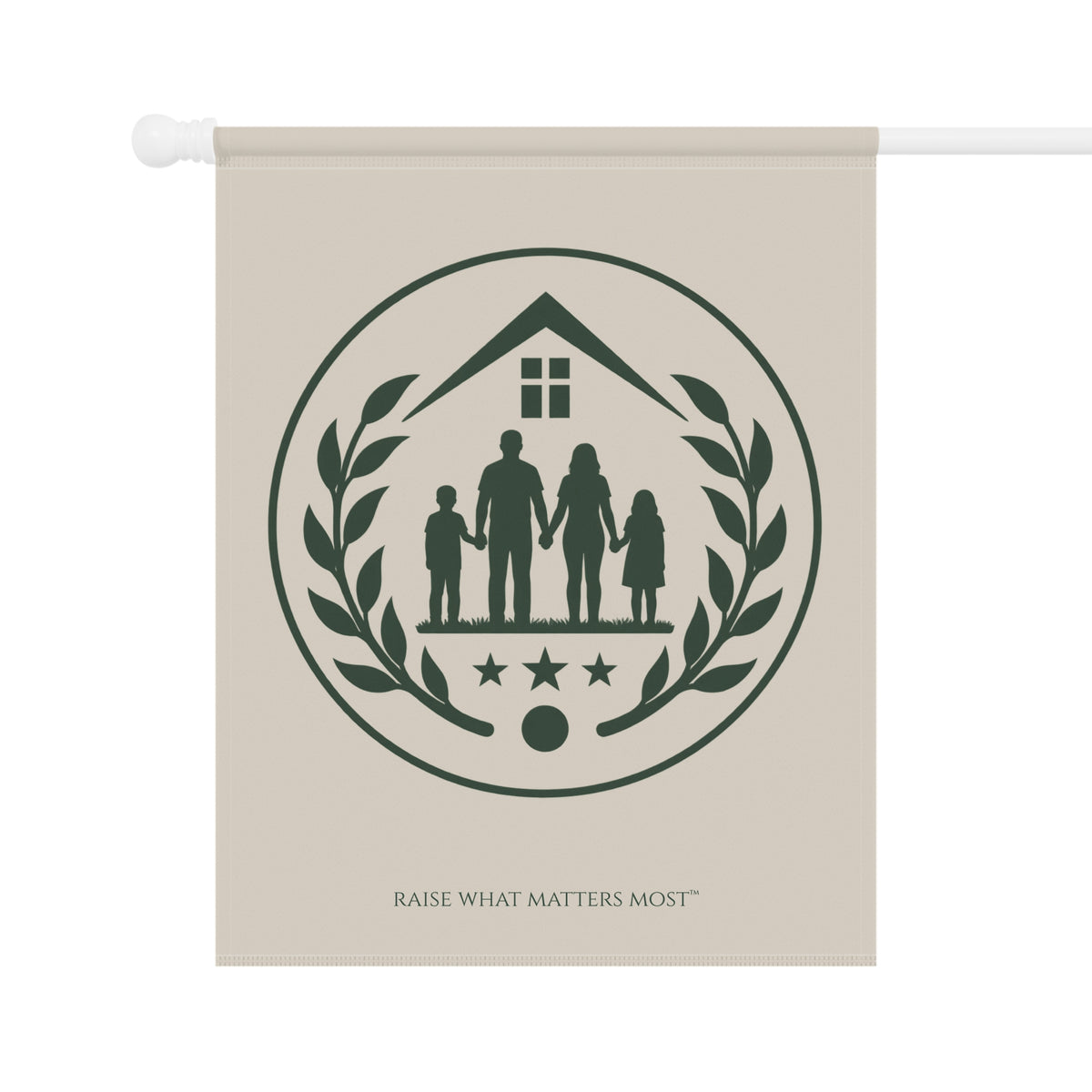 The Original Family Banner™ | Garden Flag | Cream