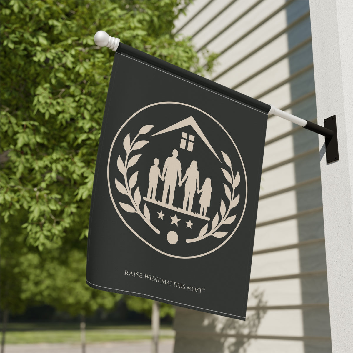 The Original Family Banner™ | Garden Flag | Charcoal