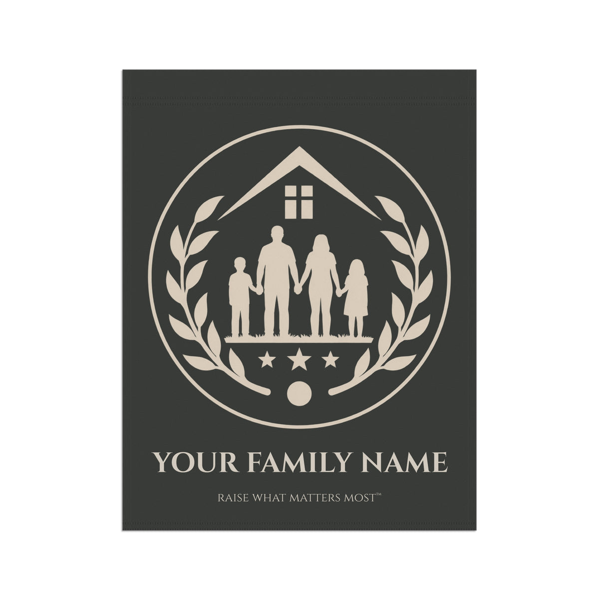 The Original Family Banner™ | Personalized Garden Flag | Charcoal