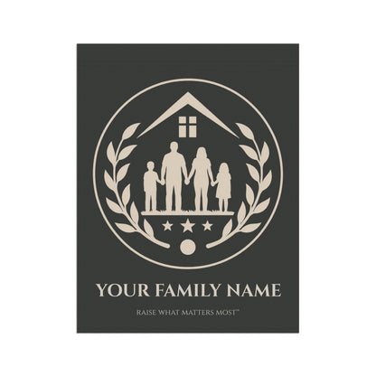 The Original Family Banner™ | Personalized Garden Flag | Charcoal